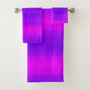 Serviettes fuchsia pourpres roses de Bath de motif