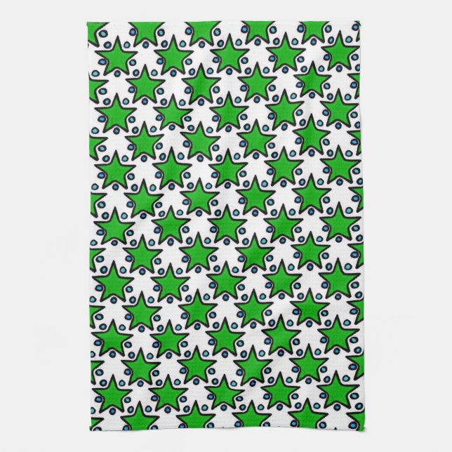 Serviettes Green Stars (Vertical)