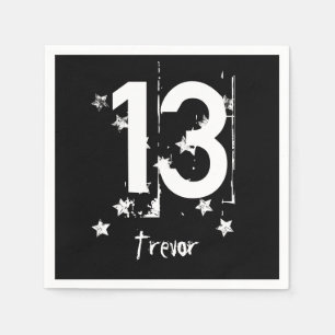 Serviettes Jetables 13ème Style grunge de l'adolescence d'anniversair
