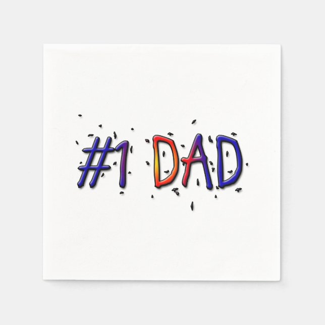 Serviettes Jetables #1 Papier Fête des pères papa (Devant)