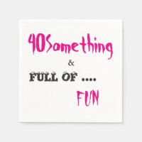40 Quelque chose Fête Papier de fête