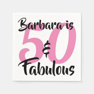Serviettes Jetables 50 ans et Fabuleux Fête d'anniversaire personnalis
