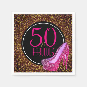 Serviettes Jetables 50 et cinquantième talons hauts   élégants