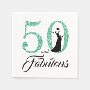 Serviettes Jetables 50 et Fabuleux fête d'anniversaire