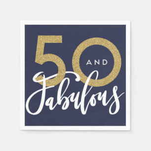 Serviettes Jetables 50 et fabuleux serviettes de fête d'anniversaire