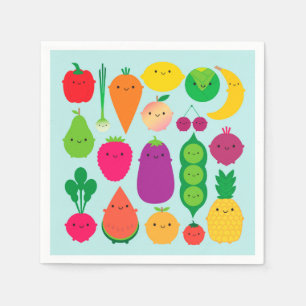 Serviettes Jetables 5 des fruits et légumes de jour