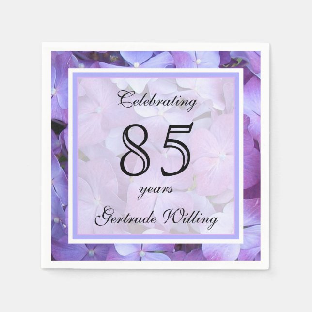 Serviettes Jetables 85e anniversaire de la fête Papier serviettes (Devant)