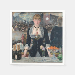 Serviettes Jetables A Bar aux Folies-Bergère d'Edouard Manet