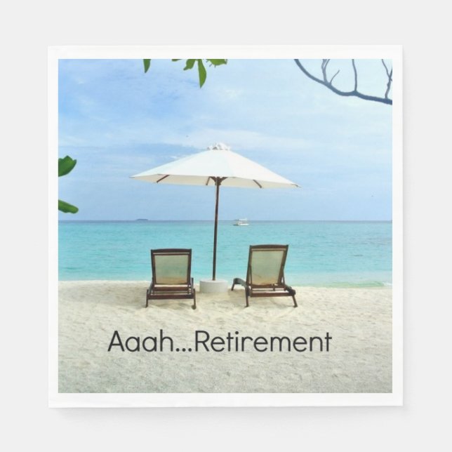 Serviettes Jetables Aaah... retraite (Devant)