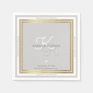 Serviettes Jetables accueil de mariage en monogrammed joliment détaill