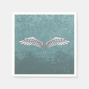 Serviettes Jetables Ailes gris-bleu