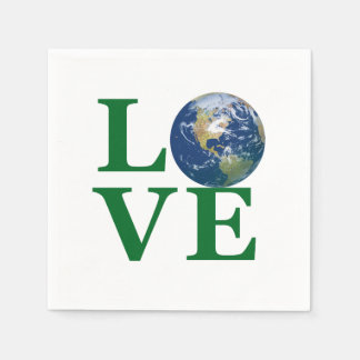 Serviettes Jetables Aimez votre Terre