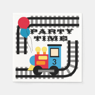 Serviettes Jetables Ajouter Age Party temps train Anniversaire papier 