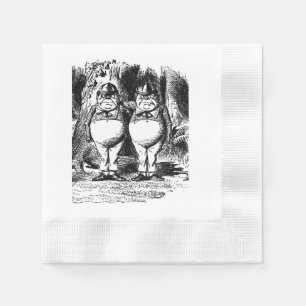 Serviettes Jetables Alice au pays des merveilles Tweedle la serviette