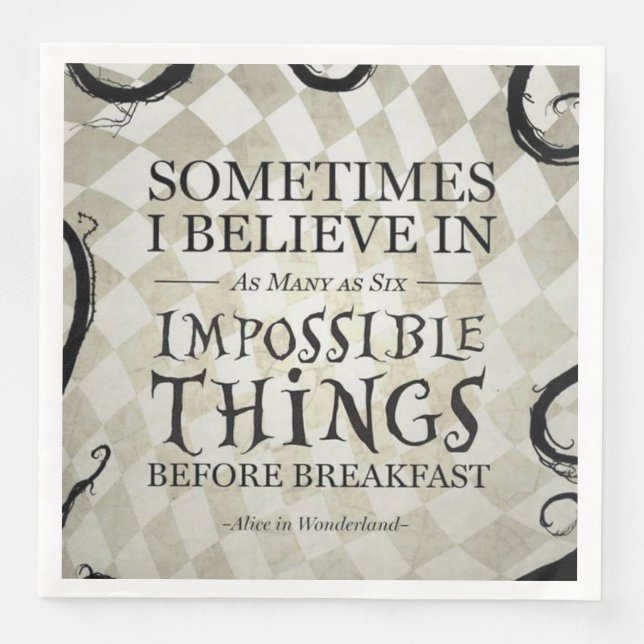 Serviettes Jetables Alice dans les serviettes du pays des merveilles (Devant)