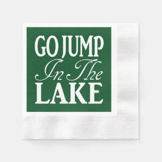 Serviettes Jetables Aller Sauter Dans Le Lac