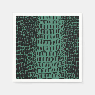 Serviettes Jetables Alligator Imprimer Papier Cocktail Napkins
