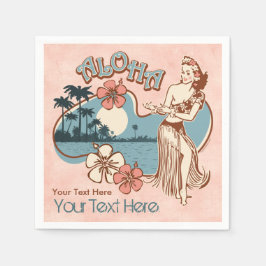 Serviettes Jetables Aloha Hula