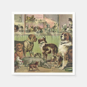 Serviettes Jetables Amoureux de les chiens de serviettes personnalisée