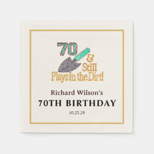 Serviettes Jetables Amusants Humour Gardening 70e anniversaire de fête