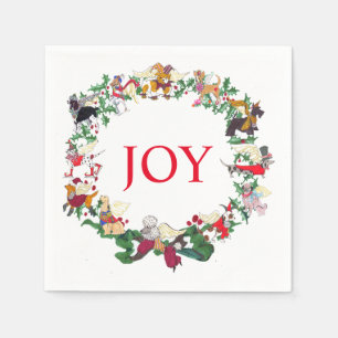 Serviettes Jetables Anges de Gullivers 12 chiens de serviette de