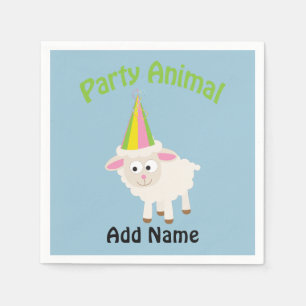 Serviettes Jetables Animal de fête ! Agneau