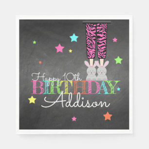 Serviettes Jetables Anniversaire de la fête du pyjama