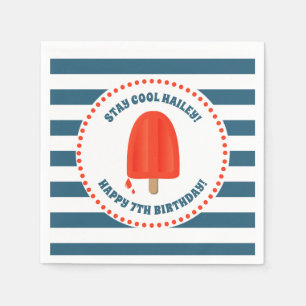 Serviettes Jetables Anniversaire de Red Popsicle