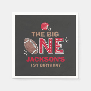 Serviettes Jetables Anniversaire du football de serviette de partie du