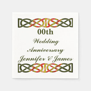 Serviettes Jetables Anniversaire du Mariage de tresse celtique