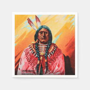 Serviettes Jetables Antique Verre de lanterne magique Slide Crows Brea