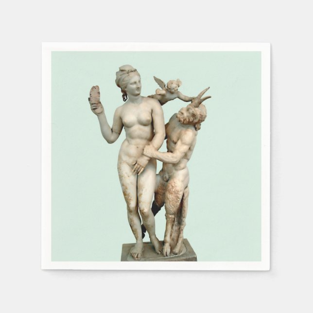 Serviettes Jetables Aphrodite, Pan et Eros (Devant)