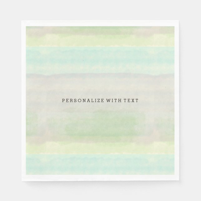 Serviettes Jetables Aquarelle bleu-bleu (Devant)