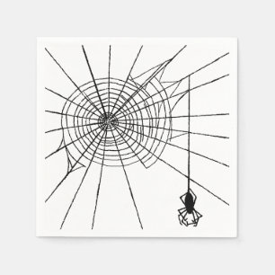 Serviettes Jetables Araignée accrochante en Web Halloween gothique