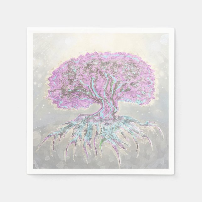 Serviettes Jetables Arbre de la légèreté de vie (Devant)