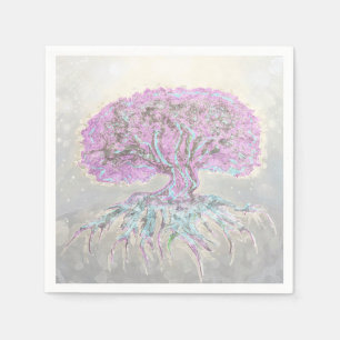 Serviettes Jetables Arbre de légèreté de la vie