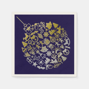 Serviettes Jetables Arbre de Noël Ornement boule + vos idées