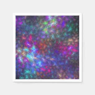 Serviettes Jetables Arc arc-en-ciel fractal