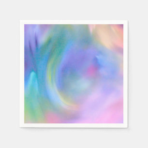 Serviettes Jetables Arc-en-ciel en pastel d'aquarelle - toutes les