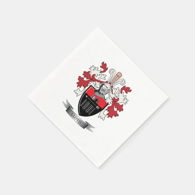 Serviettes Jetables Armoiries de la famille Lloyd Crest (Coin)