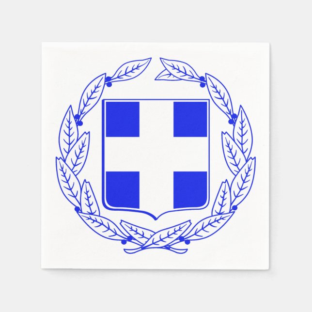 Serviettes Jetables Armoiries grecques (Devant)