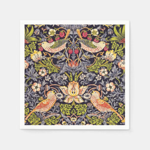 Serviettes Jetables Art floral Nouveau de voleur de fraise de William