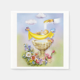 Serviettes Jetables Baby or infant baptism ceremony napkins