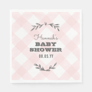Serviettes Jetables Baby shower de guingan de pays