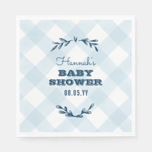Serviettes Jetables Baby shower de guingan de pays
