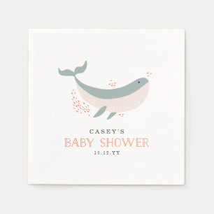 Serviettes Jetables Baby shower d'espèce marine