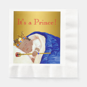 Serviettes Jetables Baby shower Ethnic Royal Prince