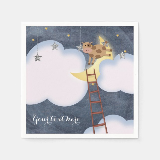 Serviettes Jetables Baby shower Storybook Nursery Rhyme Custom Party (Devant)