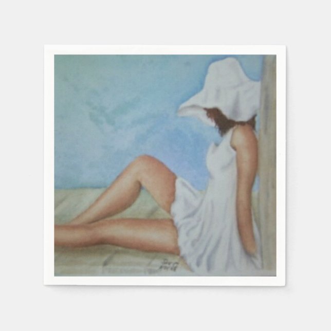 SERVIETTES JETABLES BAIN PAPIER DE BEAUTÉ NAPKINS (Devant)