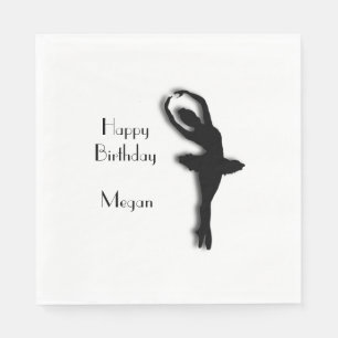 Serviettes Jetables Ballerina Joyeux Anniversaire